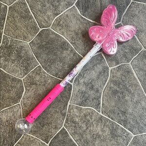 Pink Butterfly Light Up Wand